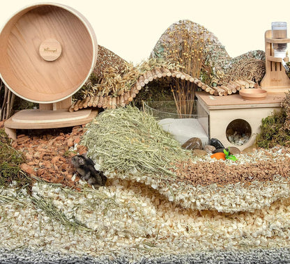 Niteangel Aspen Shaving Hamster Beddings for Syrian Dwarf Hamster Gerbil Mice Degu Rat Rabbit Bunny Guinea Pig Chinchilla Hedgehog or Other Small Pets (30L - 8mm)