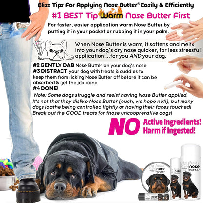 The Blissful Dog Rottweiler Unscented Nose Butter - Dog Nose Butter, 16 Ounce