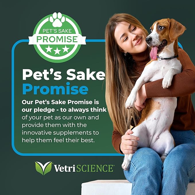 VETRISCIENCE Veterinary Strength Gut & Bowel Support for Dogs & Cats - Pet Digestive Health Supplement - Gut Health Formula - Intestinal Support - Duck Flavor - 60 Count