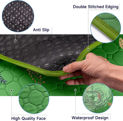 Sunheir Washable Pee Pads for Dogs Extra Large 48" x 60" 2-Pack, Reusable Puppy Pads Pet Training Pads for Dog Playpen Indoor, Waterproof Dog Pee Pads for Puppy Playpen, Whelping Pad - Green