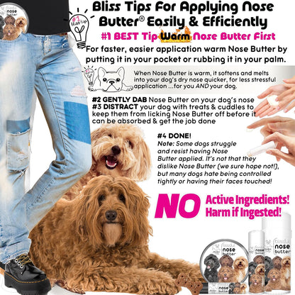 The Blissful Dog Labradoodle Nose Butter for Dry, Cracked Skin, Lick-Safe Dog Nose Balm with Moisturizing Shea Butter, Almond, Olive, and Essential Oils, Pet Supplies, Uncented, 8 oz.