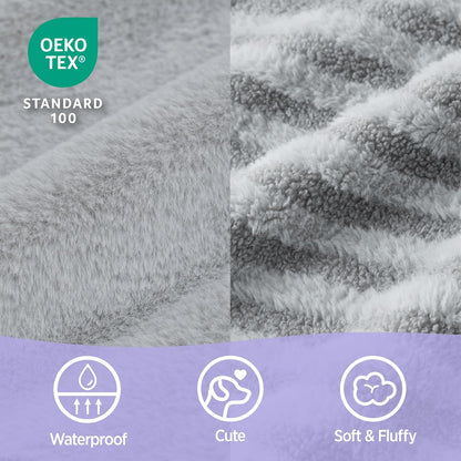 LE SURE Cute Dog Beds Large Sized Dog, Orthopedic Waterproof Large Pet Bed with Sides, Non-Slip Bottom and Egg-Crate Foam Pet Couch Sofa with Washable Removable Cover, Grey