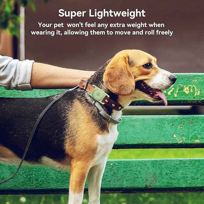 for Airtag Dog Collar Holder 2 Pack,Waterproof Dog Collar Holder for Apple AirTag(Gen 1 & 2),Silicone Air Tags Case for Dog Collars(Light Green)