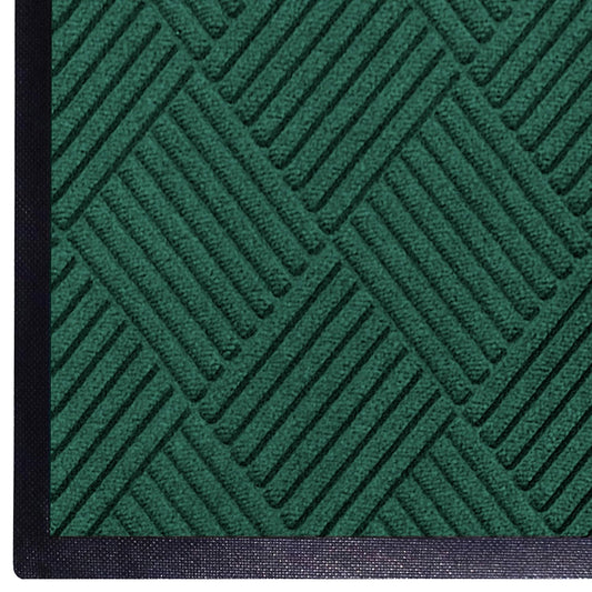 WaterHog Diamond | Commercial-Grade Entrance Mat with Rubber Border – Indoor/Outdoor, Quick Drying, Stain Resistant Door Mat (Evergreen, 4' x 6')
