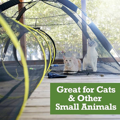 Outback Jack Outdoor Cat Enclosures for Indoor Cats (Portable Cat Tent, Outdoor Cat Tent, Cat Tunnel, and Playhouse) Play Tents for Cats, Outside Enclosure (Kitty Compound Play House)