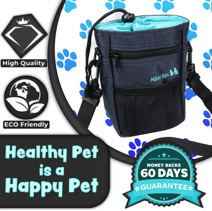 H&H Pets Dog Treat Pouch with Shoulder Strap, Waste Bag Dispenser, Dog Treat Pouch, Training Accessories