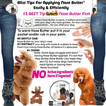 The Blissful Dog Poodle Unscented Nose Butter - Dog Nose Butter, 4 Ounce