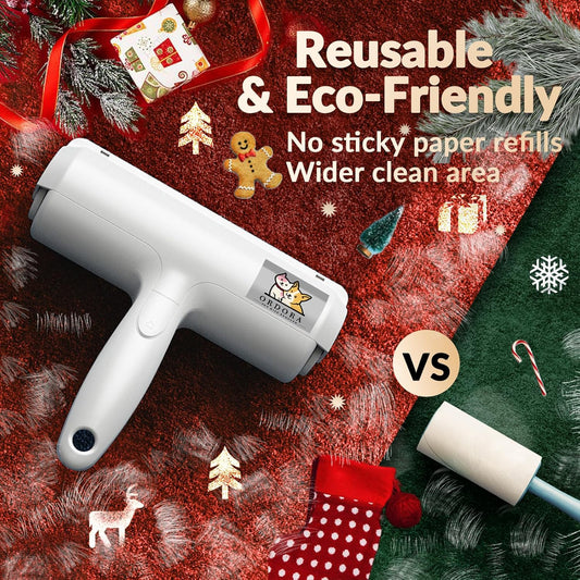 Ordora Pet Hair Removal Tool:Reusable Lint Roller for Pet Hair - Portable Pet Hair Remover - Dog and Cat Hair Remover for Couch, Furniture, Carpet, Clothes and Car Seat