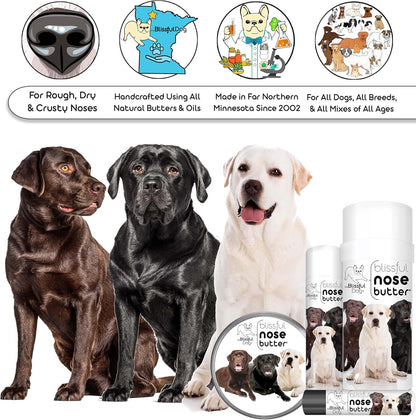 The Blissful Dog Labrador Retriever Nose Butter, Versatile Dog Nose Balm for Dry Nose, Handcrafted Nose Moisturizer, Easy-to-Apply Dog Essentials, Unscented, 2 oz.