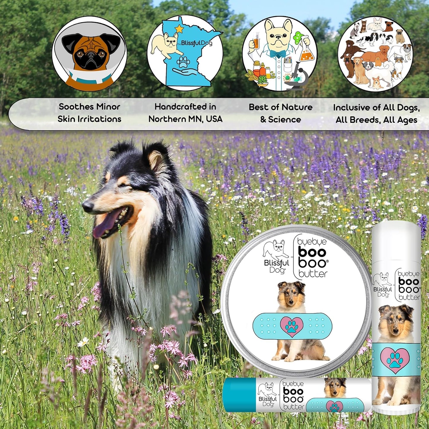 The Blissful Dog .50 oz Tube Collie Booboo Butter