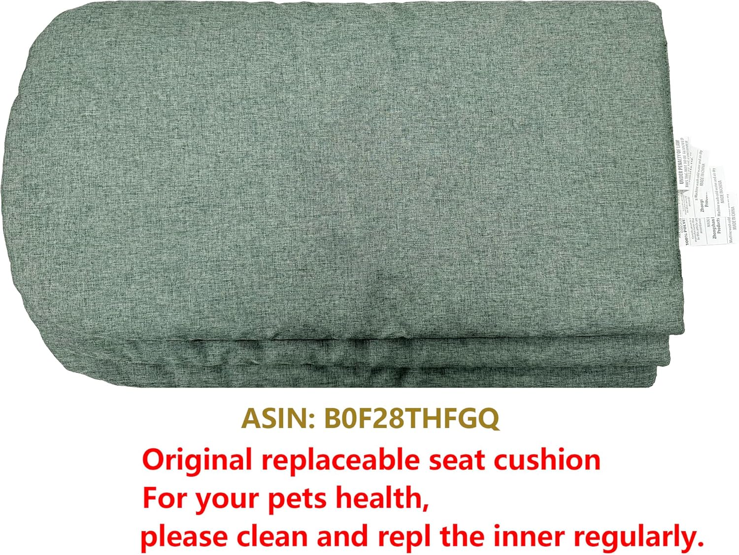 ROODO Pet Stroller Inner Pad for Exclusive Use,Original,Replaceable,Easy to Clean,Set of 3 pc(Cationic ash) - Pawvie
