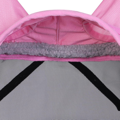 Harrison Howard CareMaster Pro Luminous Horse Fly Mask Large Eye Space Standard with Ears UV Protection for Horse Light Pink XL Extra Full