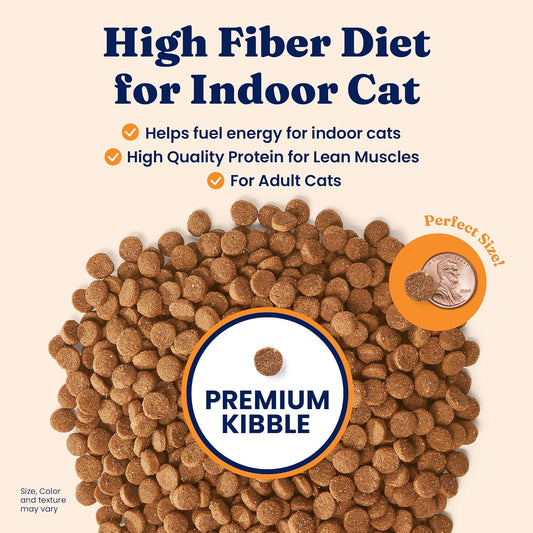 Solid Gold Indoor Dry Cat Food - Grain Free & Gluten Free - Chicken Cat Food Dry Kibble for Indoor Cats w/Probiotics & Fiber for Gut Health - Sensitive Stomach & Hairball Support for Adult Cats - 3LB