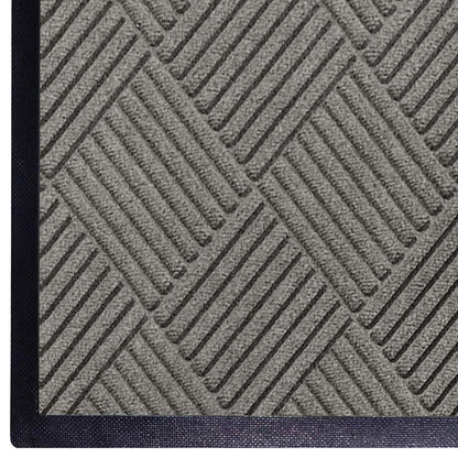 WaterHog Diamond | Commercial-Grade Entrance Mat with Rubber Border – Indoor/Outdoor, Quick Drying, Stain Resistant Door Mat (Medium Grey, 6' x 6')