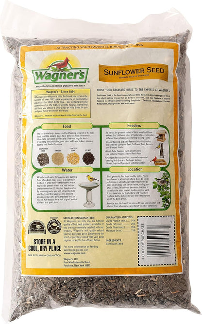 Wagner's 10-Pound Nyjer Seed, 5-Pound Black Oil Sunflower Seed Wild Bird Food Bundle