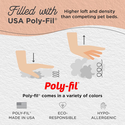 Best Friends by Sheri Original Calming Donut Dog and Cat Bed, Shag Faux Fur, Dark Brown, (23in x 23in) - Anxiety Relief for Pets Up to 25 lbs