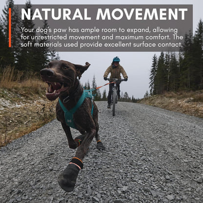 Non-stop dogwear Protector Booties, 4-Pack of Dog Booties for Hot Pavement and Rough Surfaces with Anti-Slip, Waterproof and Comfortable for Large Dogs