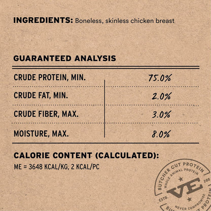 Vital Essentials Chicken Breast Cat Treats, 1 oz | Freeze-Dried Raw | Single Ingredient | Grain Free, Gluten Free, Filler Free