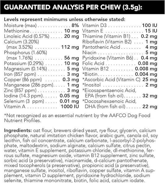VetriScience 27+ Active Health Chews, Canine Plus Daily Multivitamin for Puppies and Adult Dogs, Balanced Vitamins, Minerals & Antioxidants, Veggie, 30 Count