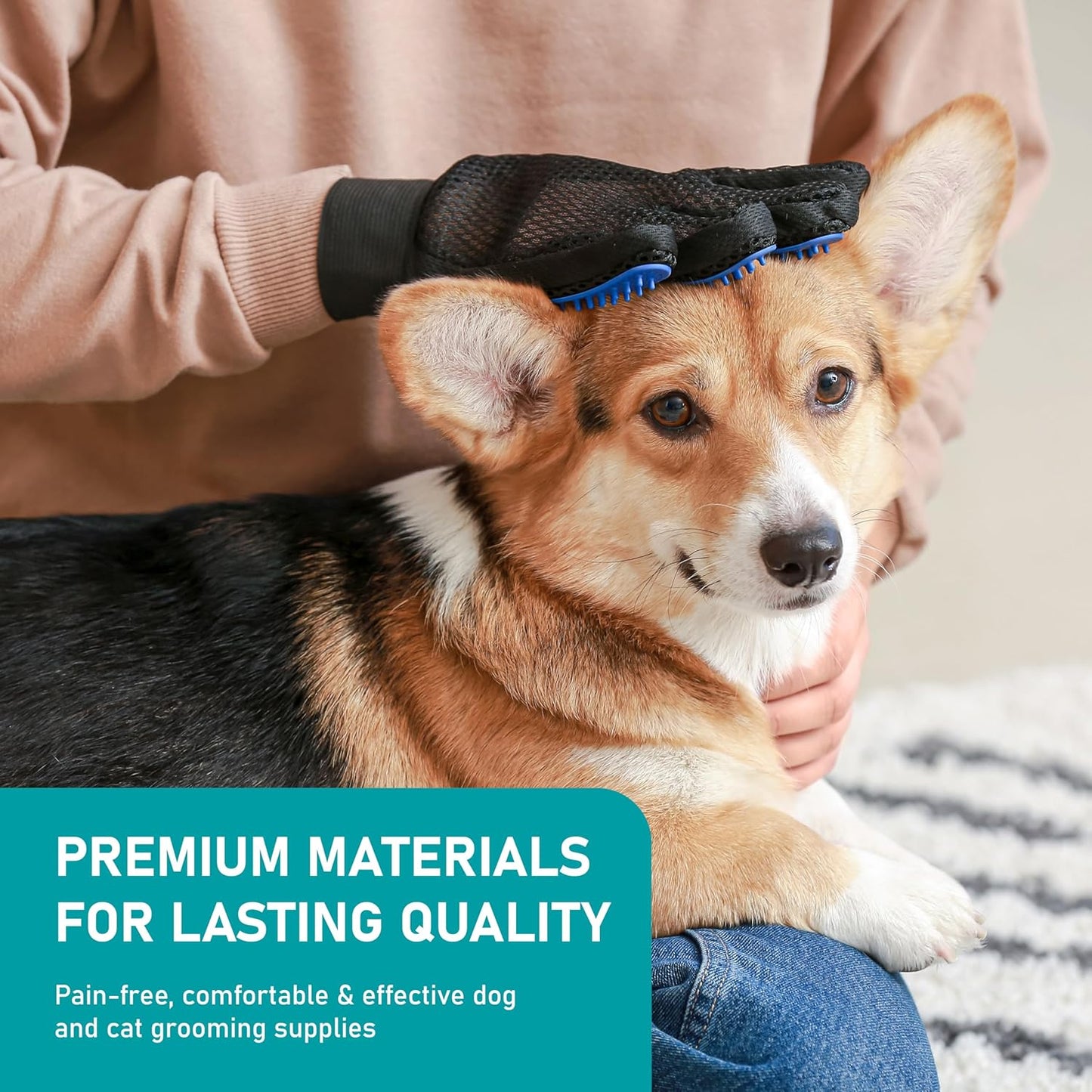 Maxpower Planet Pet Grooming Brush - Double Sided Shedding and Dematting Undercoat Rake Comb for Dogs and Cats,Extra Wide (C1 - Brush & Gloves, Large)