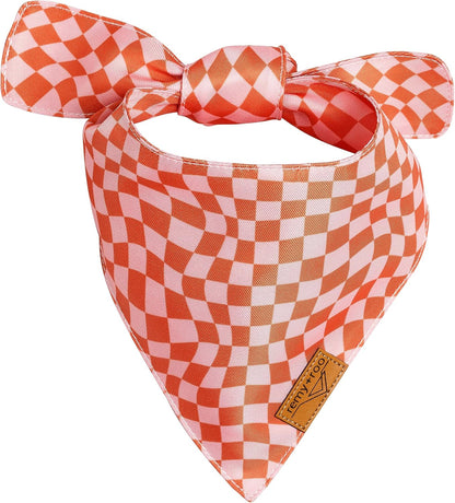 Remy+Roo Small Spring Dog Bandanas - 4 Pack Daisy Set | Premium Durable Adjustable Polyester Fabric | Patented Shape Girl Dog Bandana, Floral Dog Bandana