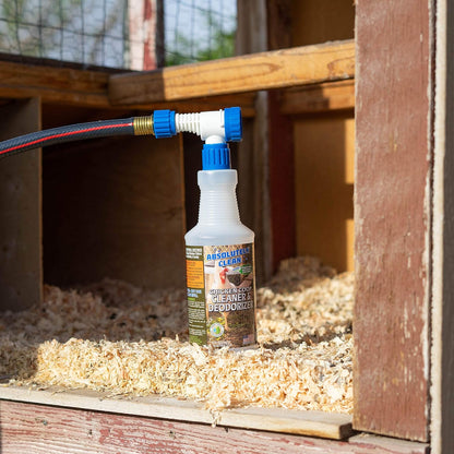 Absolutely Clean Chicken Coop Cleaner and Deodorizer, Veterinarian Approved, Powerful, Natural Enzyme Cleaner Safely Eliminate Tough Messes and Odors, Made in Colorado