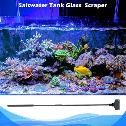 Aquarium Algae Scraper,Aquarium Glass Cleaner,Fish Tank Cleaner, Aquarium Scraper with 10 Blades,26 Inch.