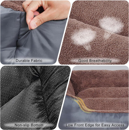 Small Dog Bed, Soft Breathable Dog Bed Machine Washable, Pet Bed with Anti-Slip Bottom