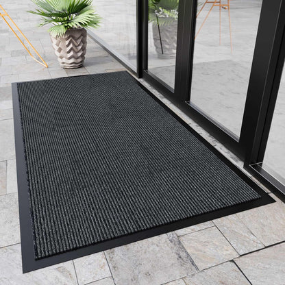 Indoor Outdoor Door Mat, 6’ x 2' Doormat for Entryway, Rubber Backing Non Slip Front Door Mat Outside Entrance, Super Absorbent Commercial Floor Mat for Home Office