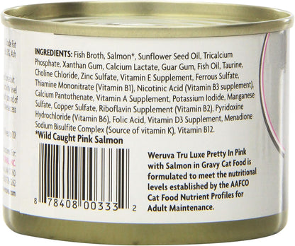 Weruva Truluxe Cat Food, Pretty In Pink With Wild-Caught Salmon In Gravy, 6Oz Can (Pack Of 24), Model:4339