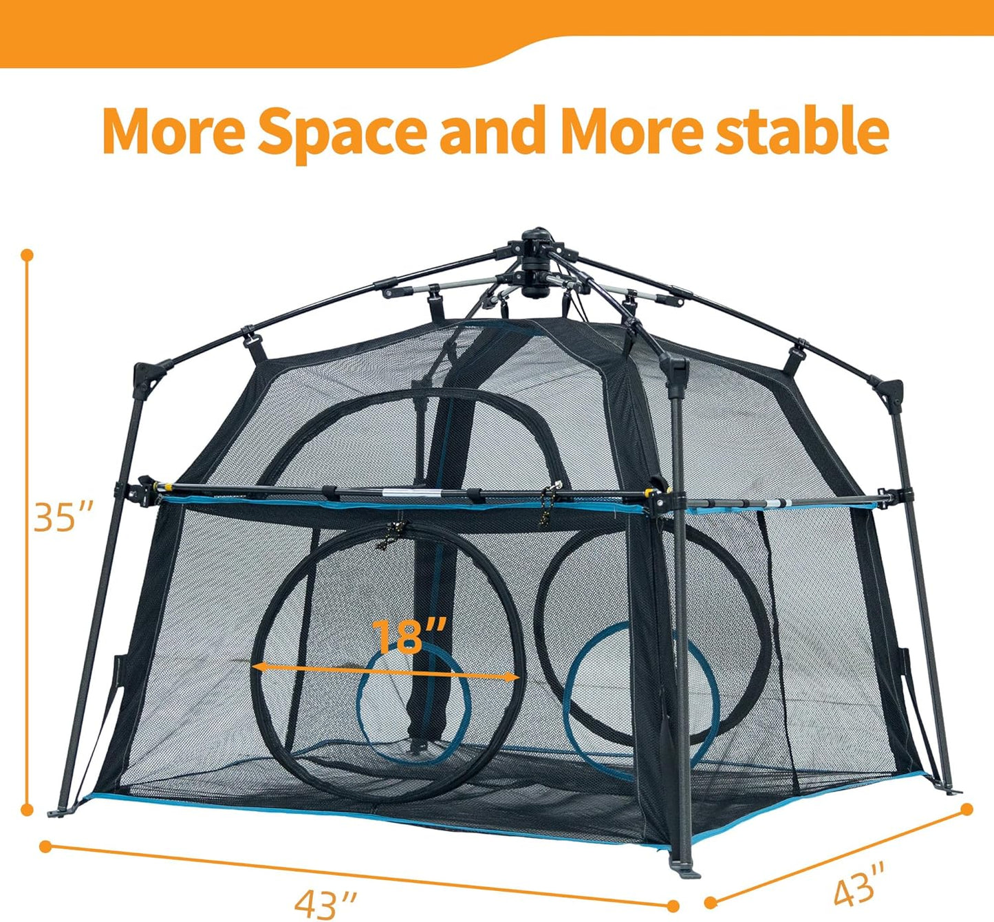 Cat Enclosure and Cat Tower Tent with Two Styles of canopiesfor Indoor and Outdoor,X-Large Outdoor Catio, Cat Tent,Portable and Foldable,Two Doors Design can Assemble More Shapes (Patented)