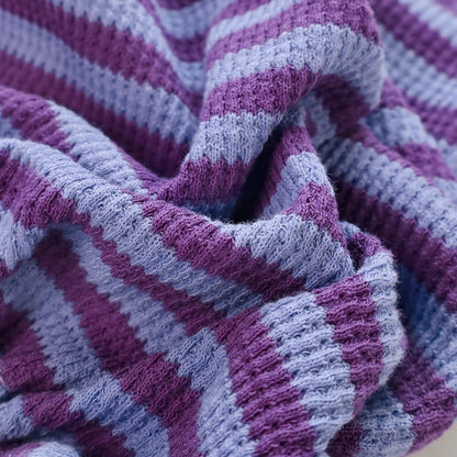 Fitwarm Purple and Violet Striped Dog Pajamas, Waffle Dog Clothes for Small Dogs Girl Boy, Puppy Onesie with Feet, Pet Cat Outfit, Large