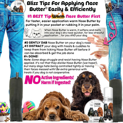 The Blissful Dog English Cocker Spaniel Unscented Nose Butter - Dog Nose Butter, 8-Ounce