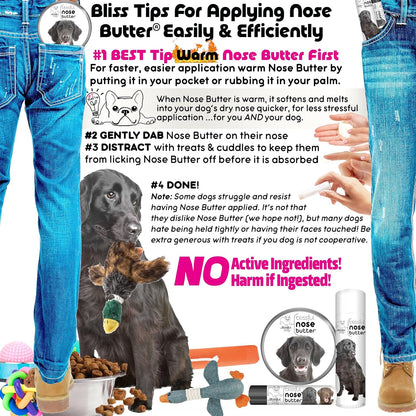The Blissful Dog Flat-Coat Retriever Unscented Nose Butter - Dog Nose Butter, 0.15 Ounce