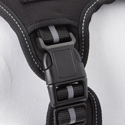 Amazon Basics No Pull Dog Harness, Adjustable Front Clip, Tactical Vest, Large, Black