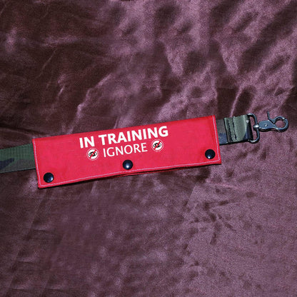 Funny Dog Leash Sleeve Have in Training Ignore Dog Leash Wrap Wrap Alert Hanging ID Patch Tag Pet Birthday Gift(Training Ignore-Sleeve)