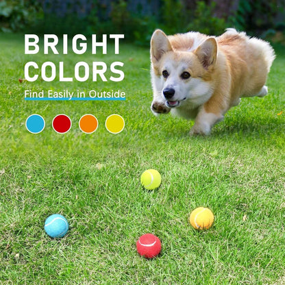 Prime Pets Mini Tennis Balls for Dogs, 2 Inch Squeaky Dog Toys, Interactive Dog Toy Balls for Indoor Outdoor, Squeaky Toys for Small & Medium Dogs