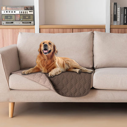gogobunny 100% Double-Sided Waterproof Dog Bed Cover Pet Blanket Sofa Couch Furniture Protector for Puppy Large Dog Cat, Reversible (30x30 Inch (Pack of 1), Dark Chocolate/Light Chocolate)