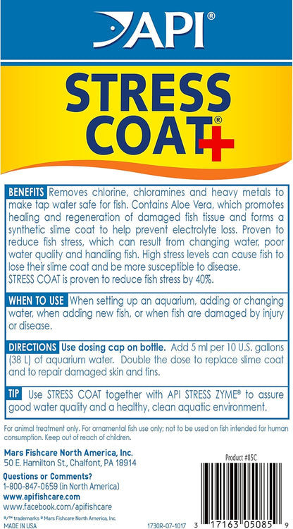 API Aquarium Starter Bundle Pack: One (1) API Quick Start 16 oz., one (1) API Stress Coat 16 oz., one (1) API Aquarium Salt 16 oz.