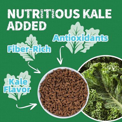 Just Try 16 OZ Kale & Spinach Cat Treats for Indoor Cats, Gluten Free, Low-Calorie Healthy Cat Snacks, Plant-Based Fiber-Rich Natural Chicken Flavor Training Treats