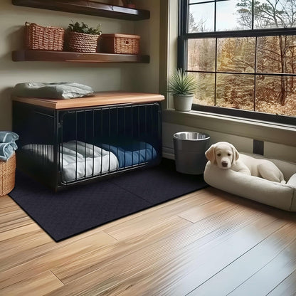Mohawk Home Heavy Duty Rubber Stall Mat - Gym Floor- Under Dog Crate - All Purpose Utility 2'x2' - 1/2" Thick (Pack of 4)