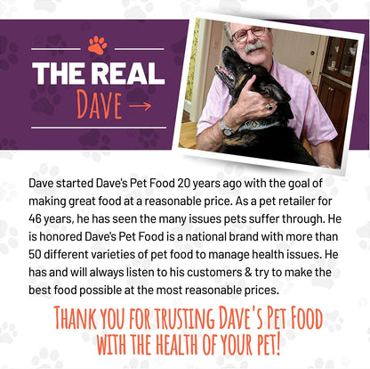 Dave's Pet Food Restricted Sodium Diet for Dogs, Chicken Pate Recipe, 13.2 oz Canned Dog Food, Case of 12