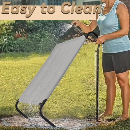 PHYEX Raised Pet Cot for Small Pets, Elevated Dog Bed with Breathable Mesh, Sturdy Steel Frame for Indoor & Outdoor Use, Non-Slip Design, Easy Clean, 33-Inch Grey