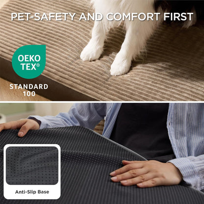 Bedsure Dog Bed Medium Size Dog - Orthopedic Pet Beds with Removable Machine Washable Cover, Egg Crate Foam Puppy Pad, Suitable for Pet Up to 35 lbs, 29"x18"