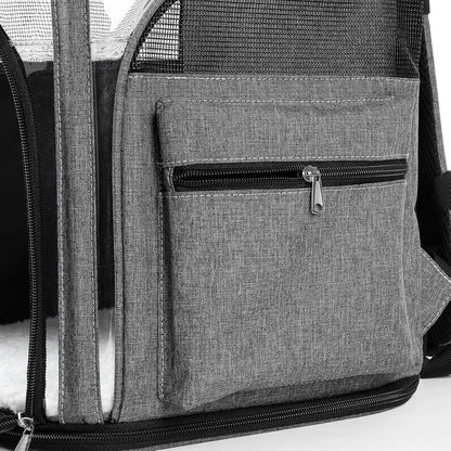 Cat Carriers Dog Carrier Pet for Small Medium Cats Dogs Puppies up to 25 Lbs, TSA Airline Approved Soft Sided, Collapsible Travel Puppy - Black Grey (M: 13" LX11.4 WX17.3 H, Blue)