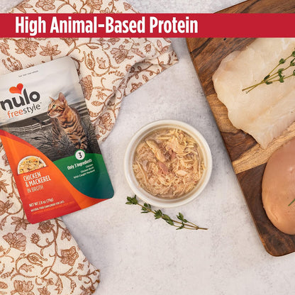 Nulo Freestyle Cat & Kitten Wet Cat Food Pouch, Premium All Natural Grain-Free Soft Cat Food Topper with Amino Acids for Heart Health and High Animal-Based Protein