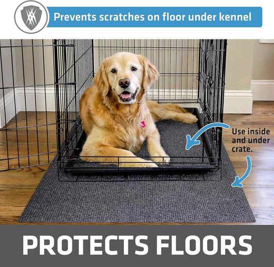 Drymate Premium Dog Crate Mat Liner, Absorbent, Waterproof, Non-Slip, Washable Puppy Pee Pad for Kennel Training - Use Under Pet Cage to Protect Floors, Cut to Fit Design (USA Made) (Dgrey)(30”x45”)