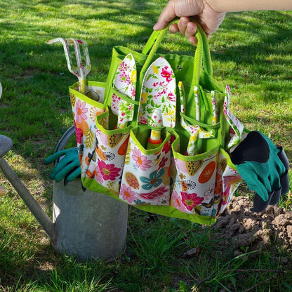 41-Piece Premium Gardening Tool Set, Stainless Steel Heavy Duty Gardening Tool Kit, with Non-Slip Rubber Grip, Storage Tote Bag, Outdoor Hand Tools, Ideal Gardening Gifts for All (Pink Floral)