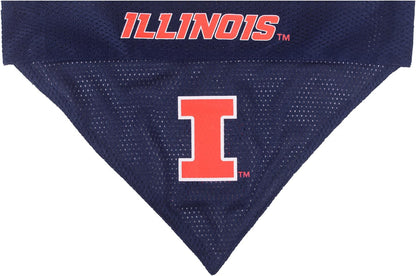 Pets First Collegiate Pet Accessories, Reversible Bandana, Illinois Fighting Illini, Small/Medium