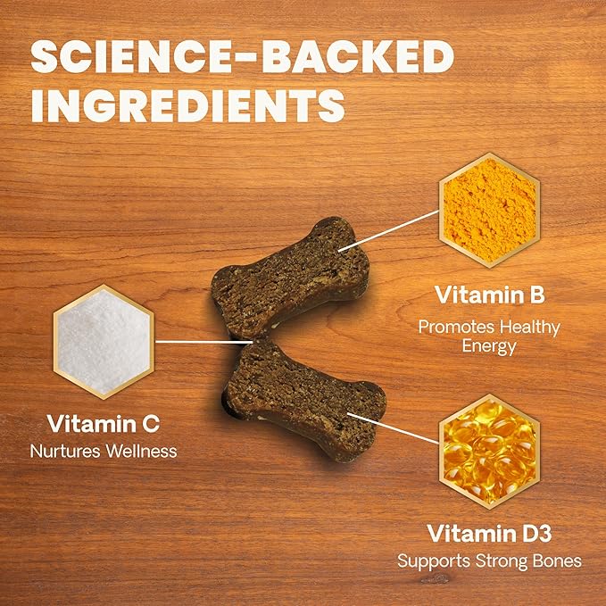 VetriScience 27+ Active Health Chews, Canine Plus Daily Multivitamin for Puppies and Adult Dogs, Balanced Vitamins, Minerals & Antioxidants, Veggie, 30 Count